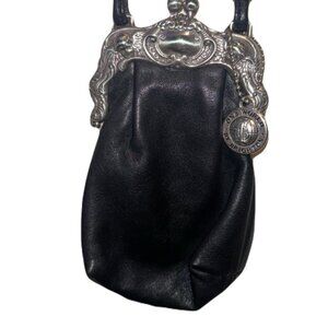 Brighton One World Small Black Leather Crossbody Purse